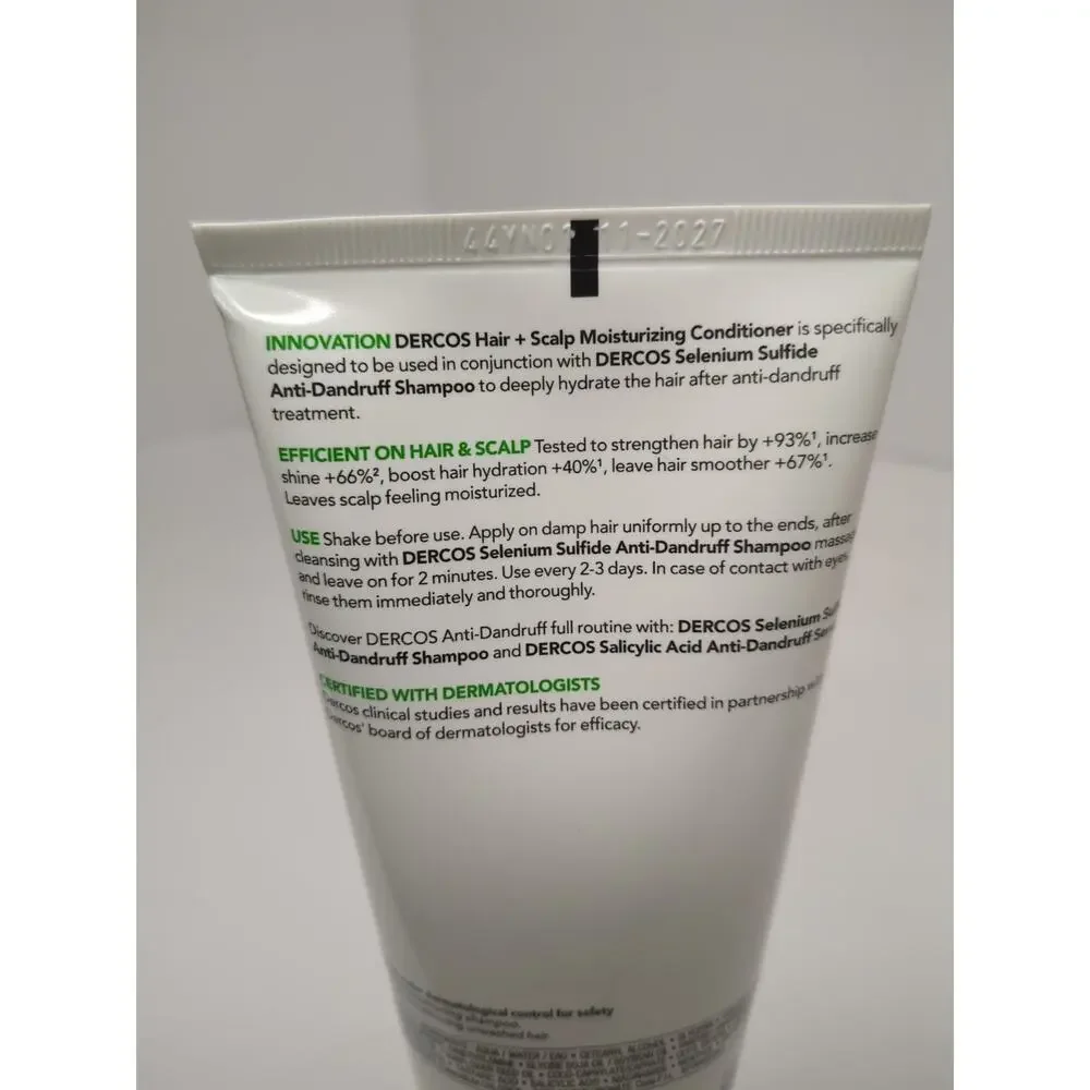 Vichy Dercos Hair & Scalp moisturizing Conditioner 6.76 Fl Oz Sealed